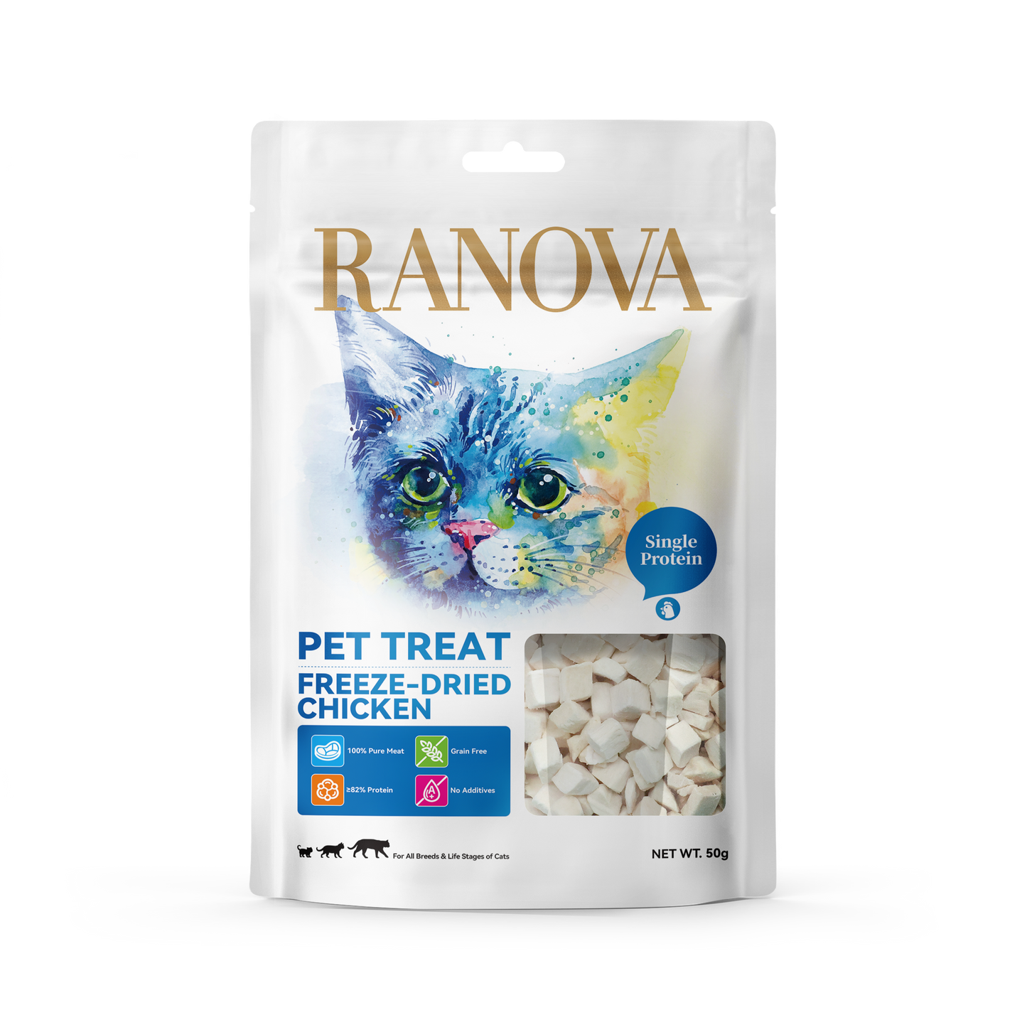 Ranova Freeze-Dried Cat Treats Raw Food (Chicken) 50g