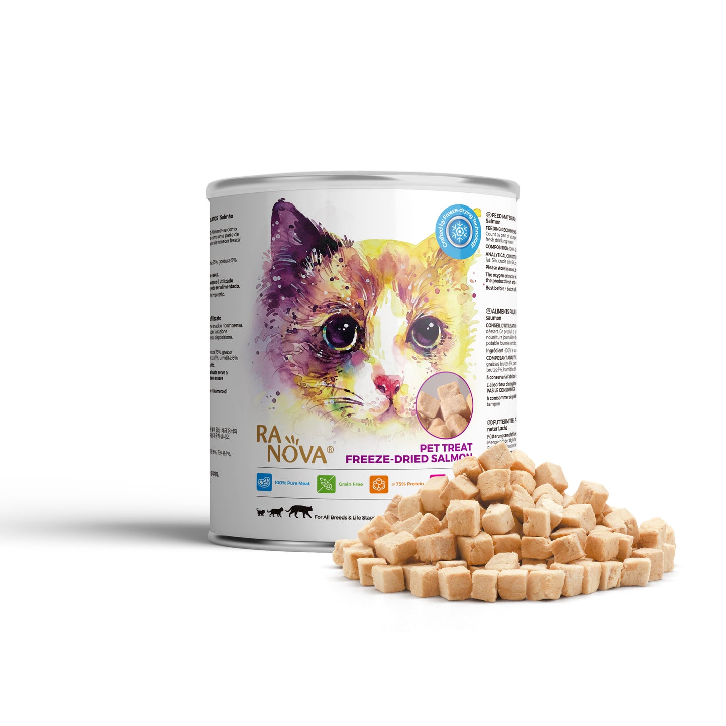 FCL RANOVA Freeze Dried Cat Treats Raw Food 40 Cans